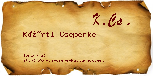 Kürti Cseperke névjegykártya